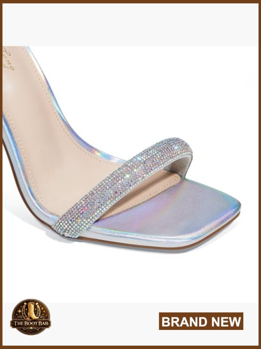 Stiletto Heels Square Open Toe Ankle Strap High Heeled Sandals 4 Inch - Picture 5 of 7